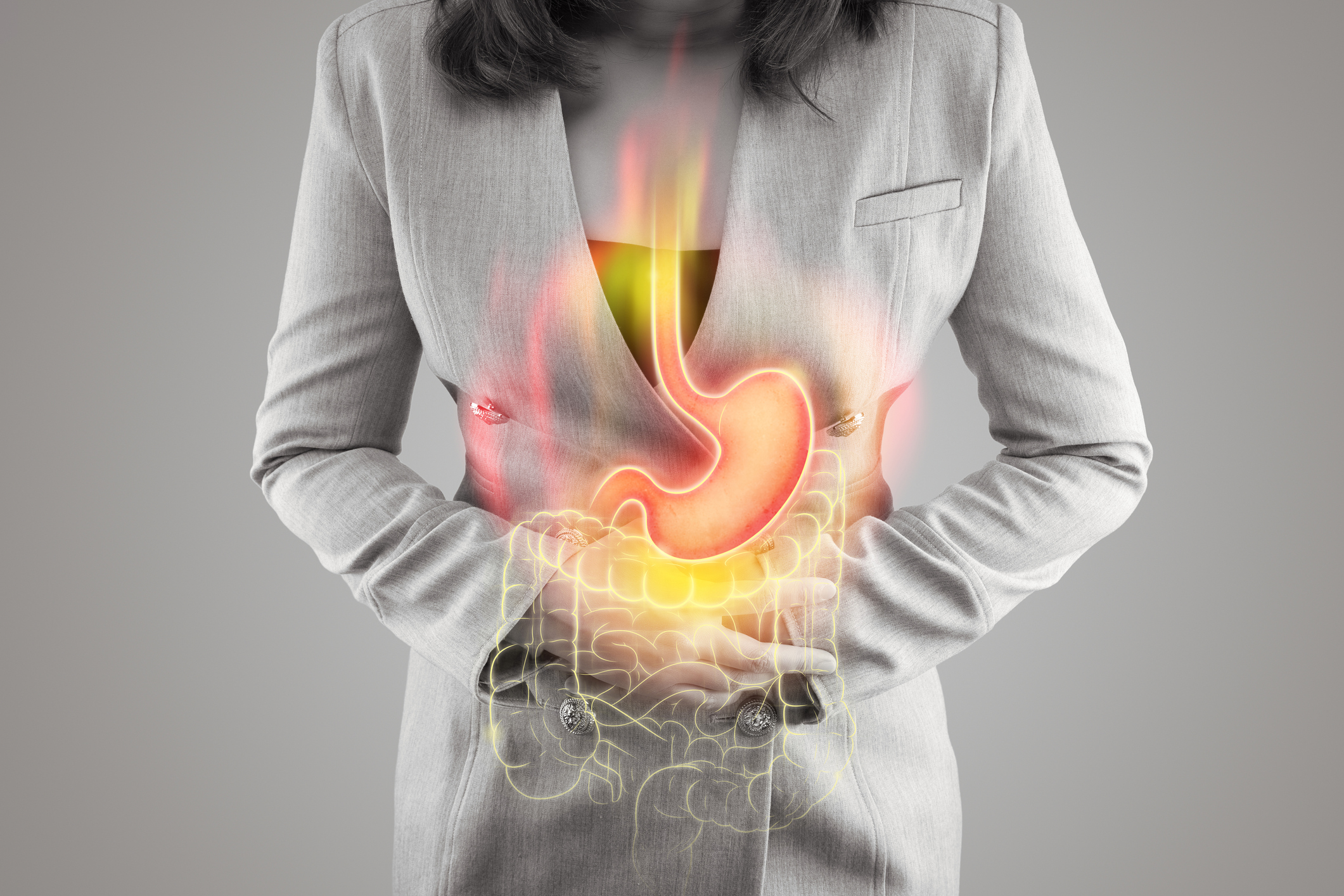 Dr. Luis Cervantes examining the anatomy of a gastric sleeve patient
