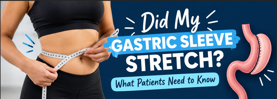 Patient contemplating if their gastric sleeve stretched